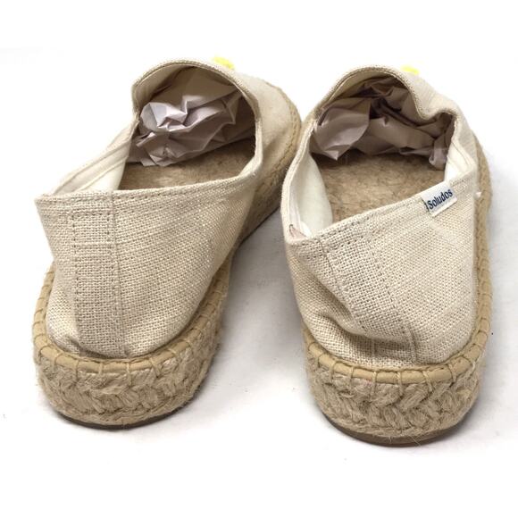 Soludos Daisy Smoking Slipper Woman's Size 9.5 Canvas Espadrille Flat Shoes - Picture 6 of 7